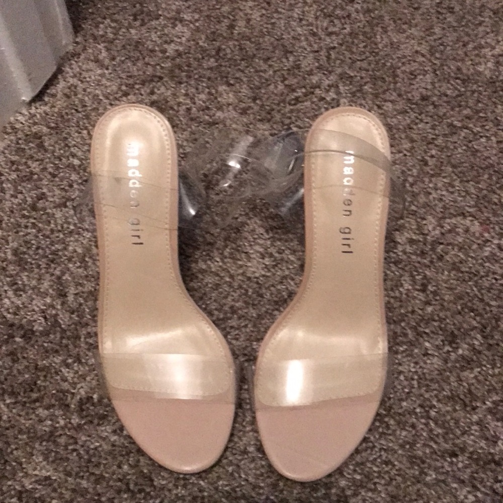 Platform clear heels
